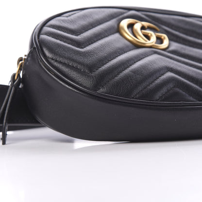 Gucci Calfskin Matelasse GG Marmont Belt Bag 105 42 Black 8 of 9