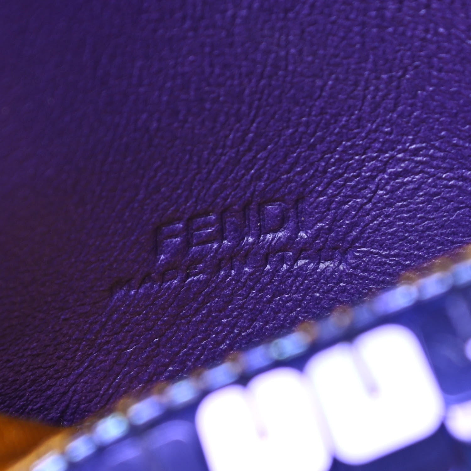 Fendi Sequin Paillettes Shiny Nappa Sex and the City Nano Baguette Charm Viola Purple Rain 6 of 8