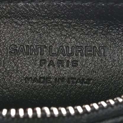 Saint Laurent Grained Calfskin 5 Fragments Zip Pouch Card Holder Black 7 of 9
