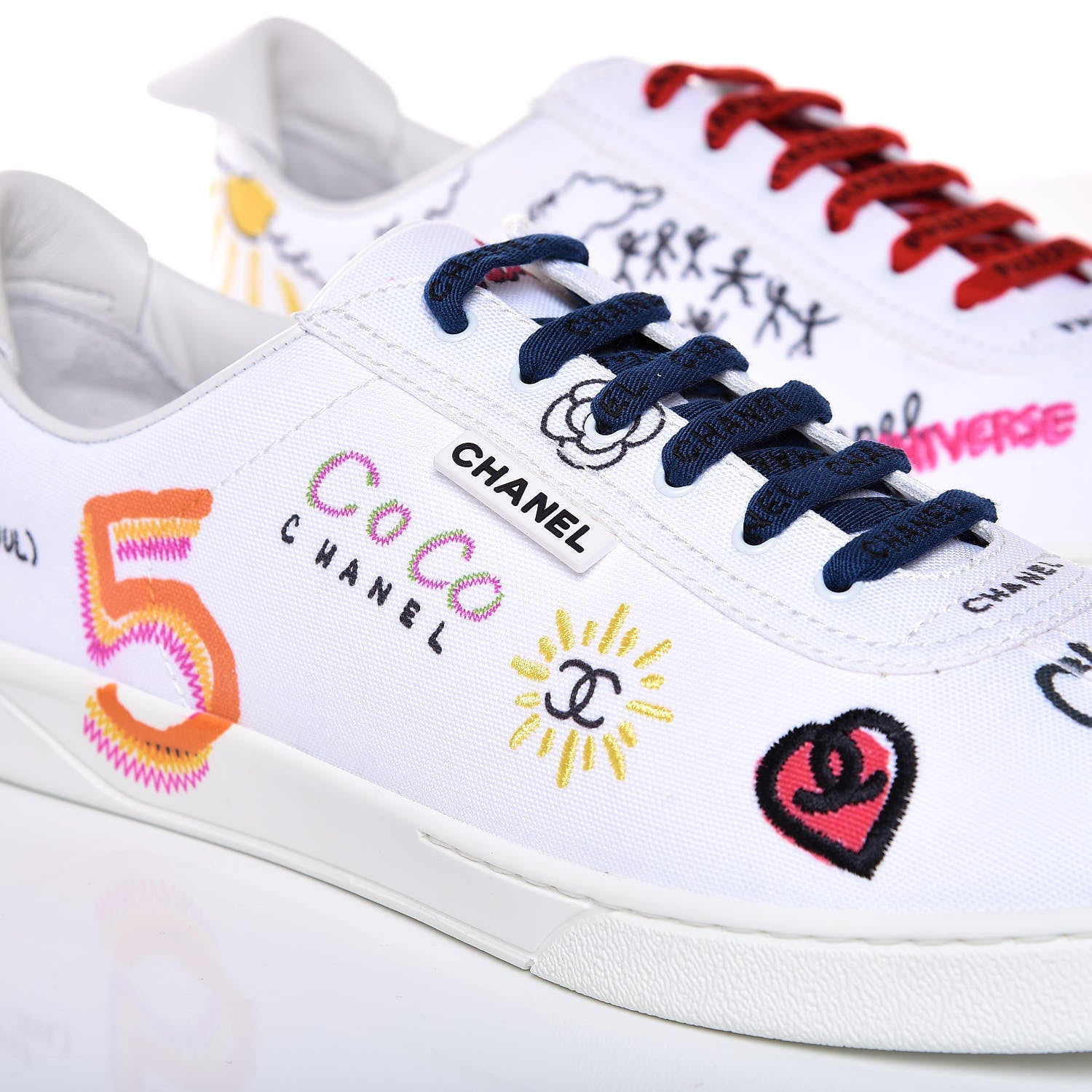 Chanel x Pharrell Williams Mens Calfskin Sneakers 45 White 10 of 17