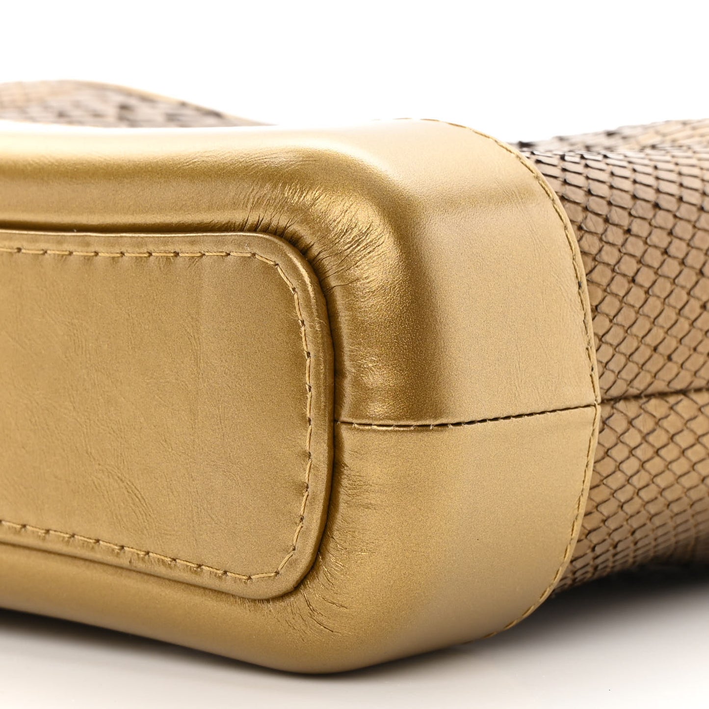 Metallic Snakeskin Small Gabrielle Hobo Gold