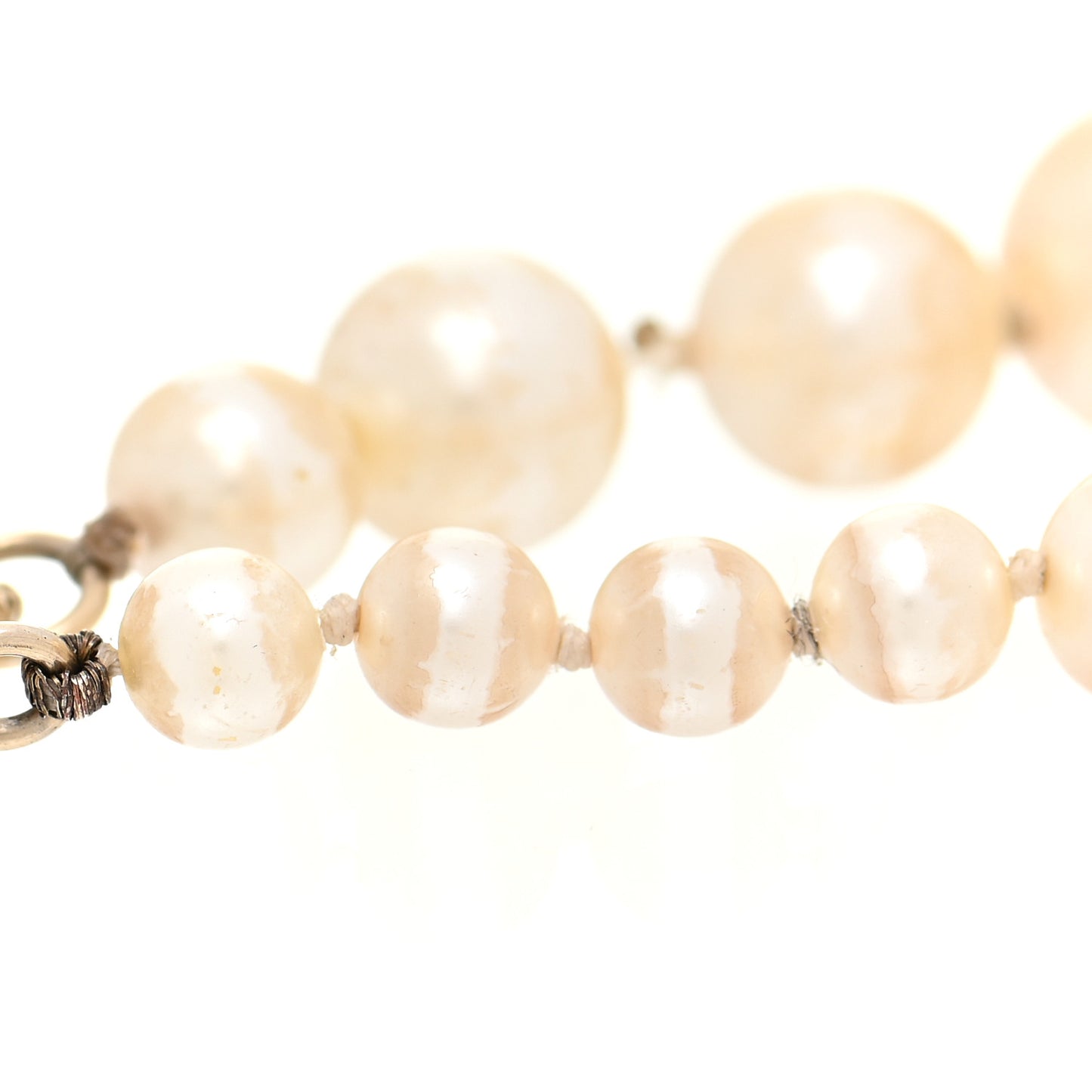 Crystal Pearl CC Bracelet Gold