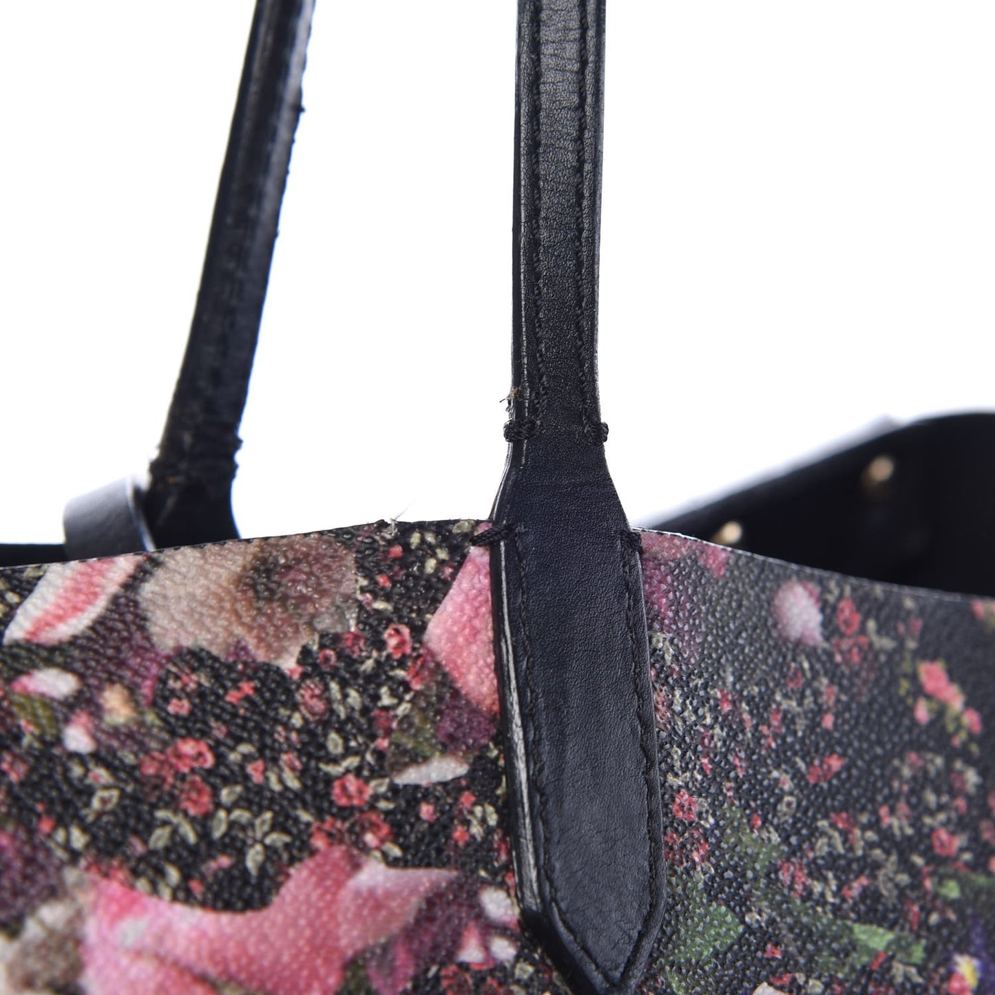 Coated Canvas Roses Camouflage Print Large Antigona Tote Black