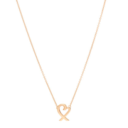 Tiffany 18K Rose Gold Mini Paloma Picasso Loving Heart Pendant Necklace 1 of 7