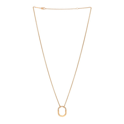 Tiffany 18K Yellow Gold Diamond Small Lock Pendant Necklace 1 of 7