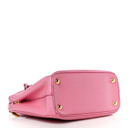 Prada Saffiano Lux Mini Galleria Double Zip Tote Begonia 4 of 35