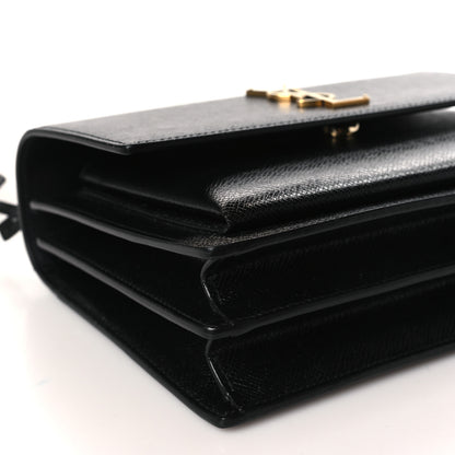 Saint Laurent Coated Bark Calfskin Medium Monogram Sunset Black 8 of 10