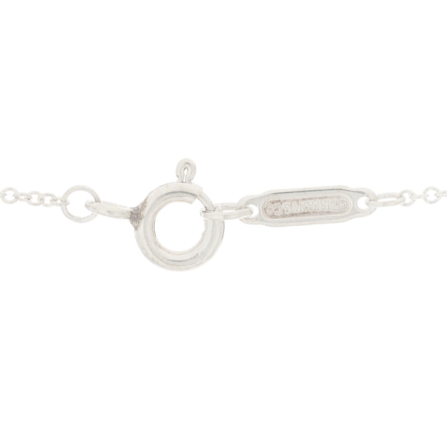 Tiffany Sterling Silver Letter G Disc Pendant Necklace 4 of 7