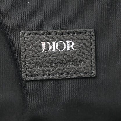 Christian Dior Oblique Jacquard Grained Calfskin Lingot Pouch Beige Black 6 of 9