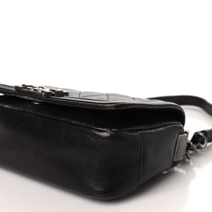 Chanel Goatskin Ombre Faded Quilted Small Boy Flap Black Grey 8 of 16