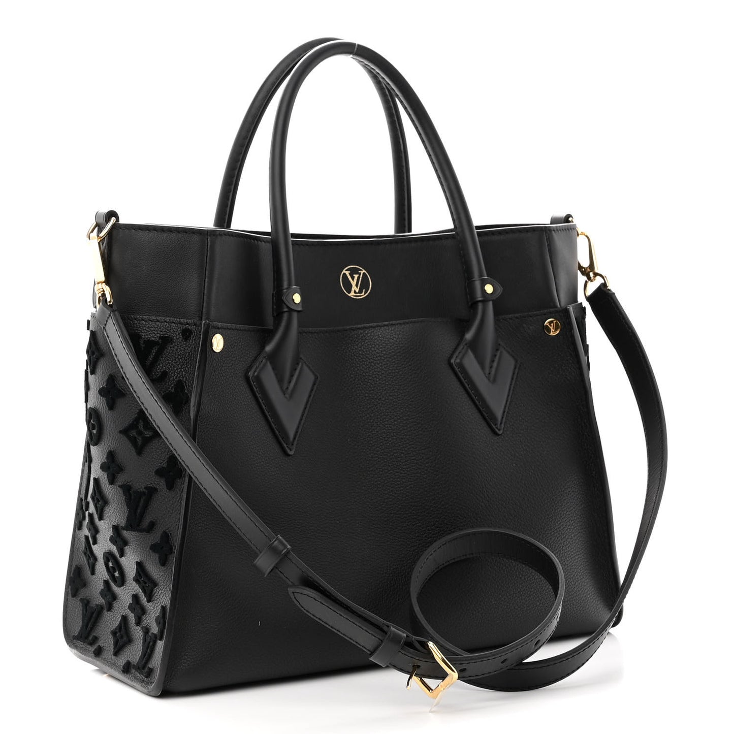 Calfskin Monogram Tufting On My Side Black