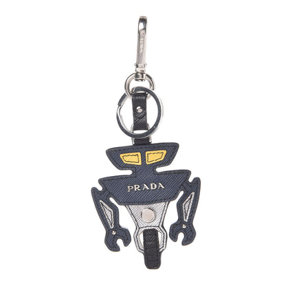 Prada Saffiano Robot Trick Keychain Black 1 of 3