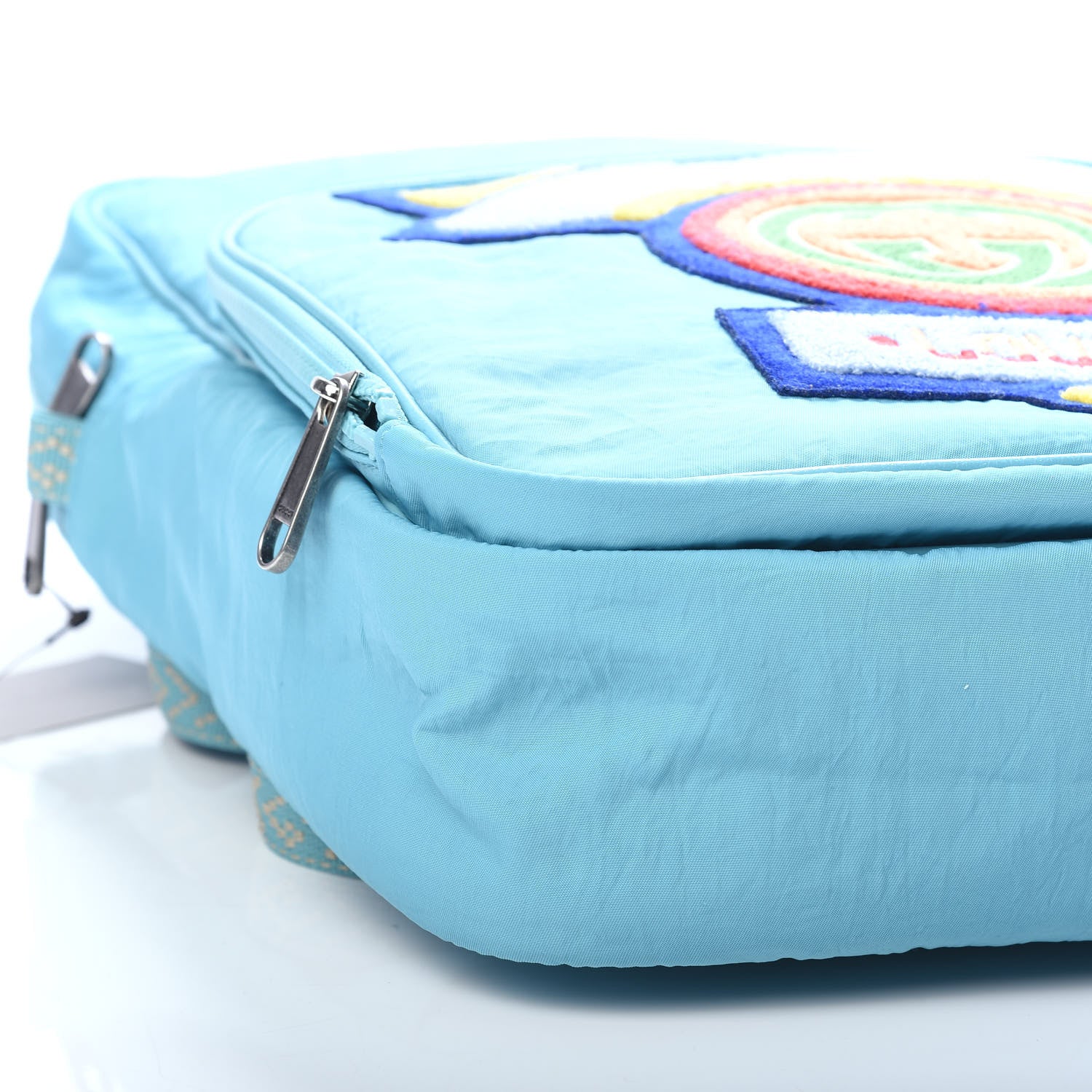 Gucci Nylon Twill 80s Logo Patch Backpack Lago 7 of 9