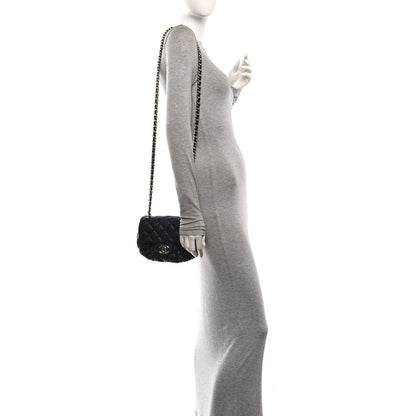 Chanel Washed Lambskin Quilted Mini Chain Around Messenger Black 2 of 10