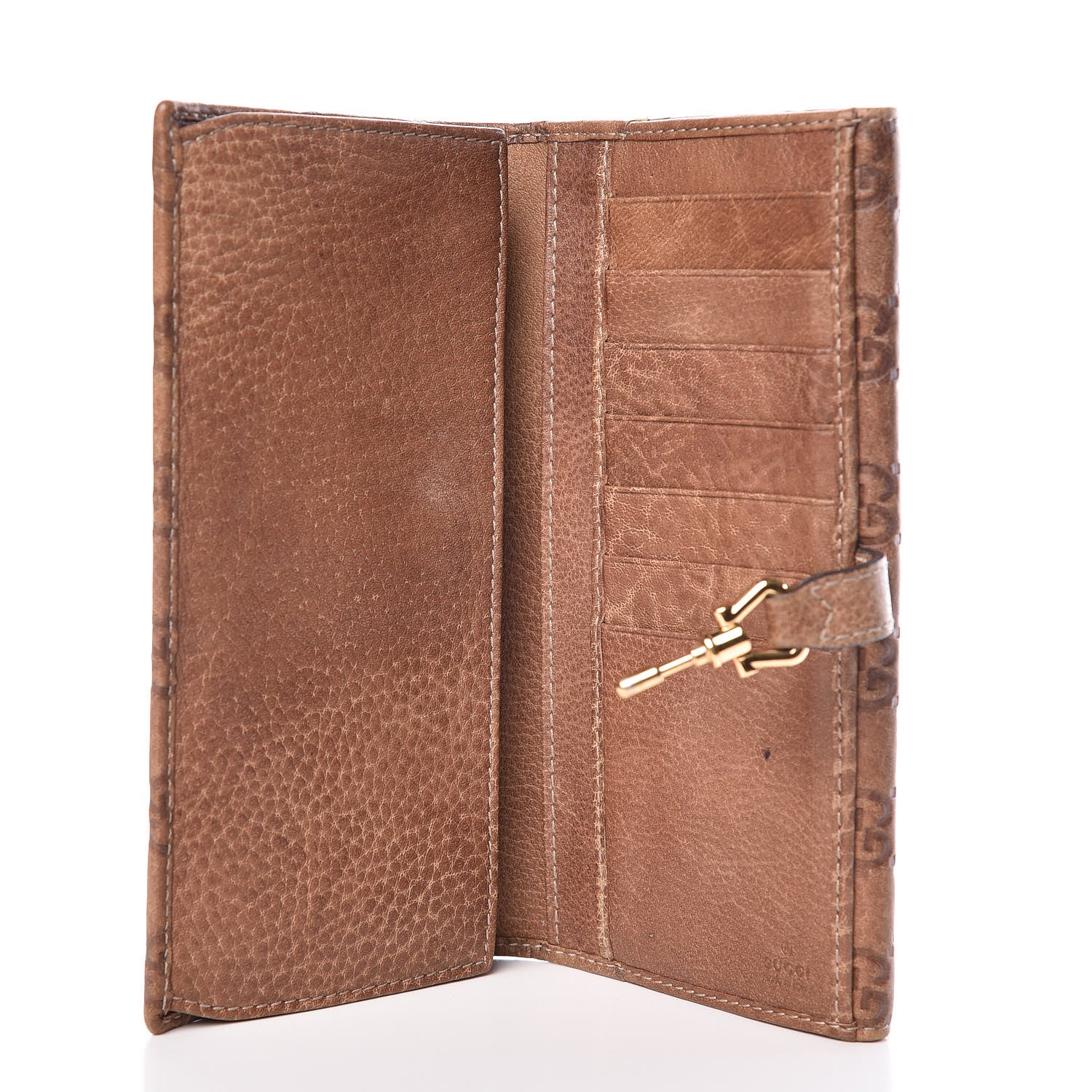 Gucci Guccissima Jackie Continental Wallet Natural Brown 7 of 14