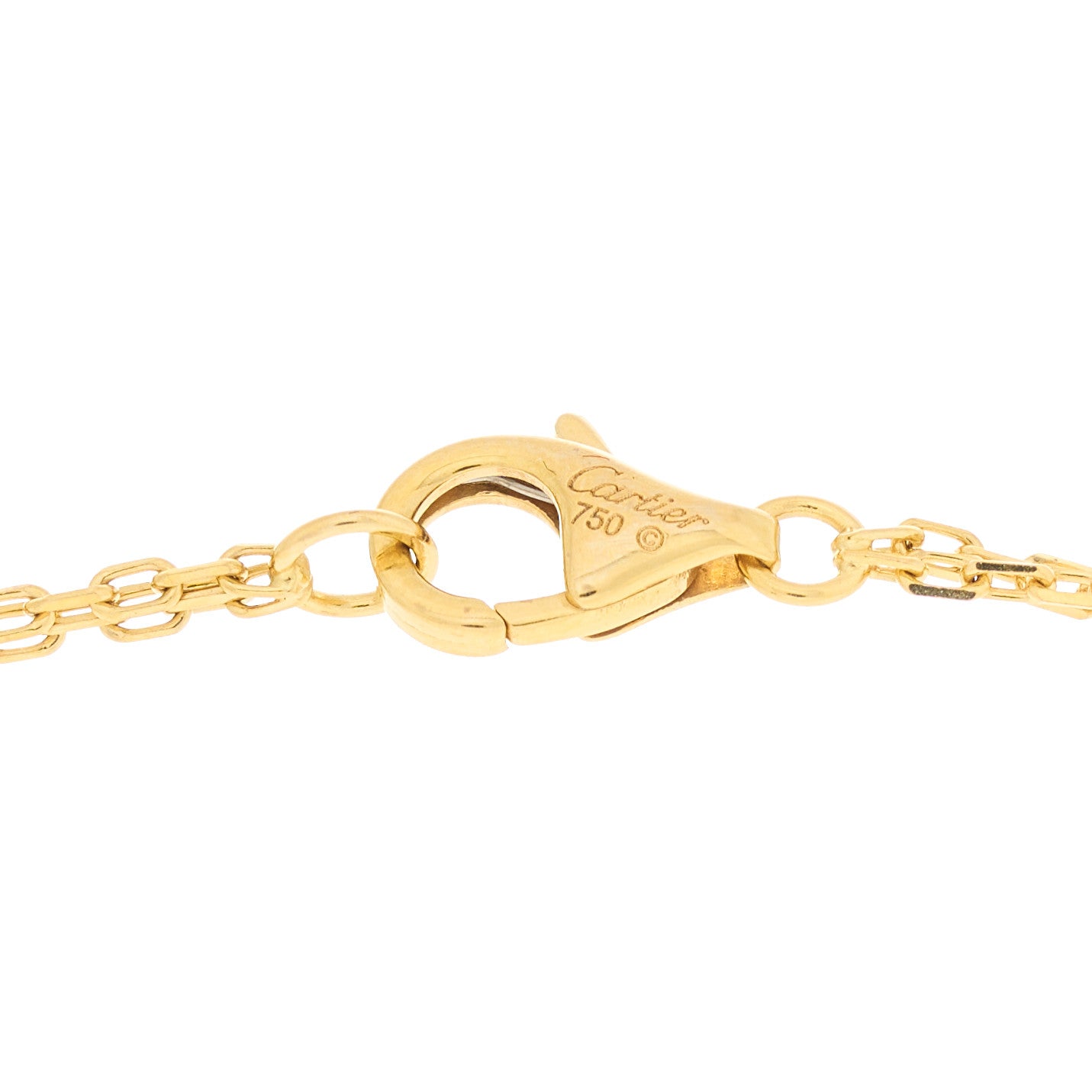 18K Yellow Gold 2 Diamond LOVE Necklace