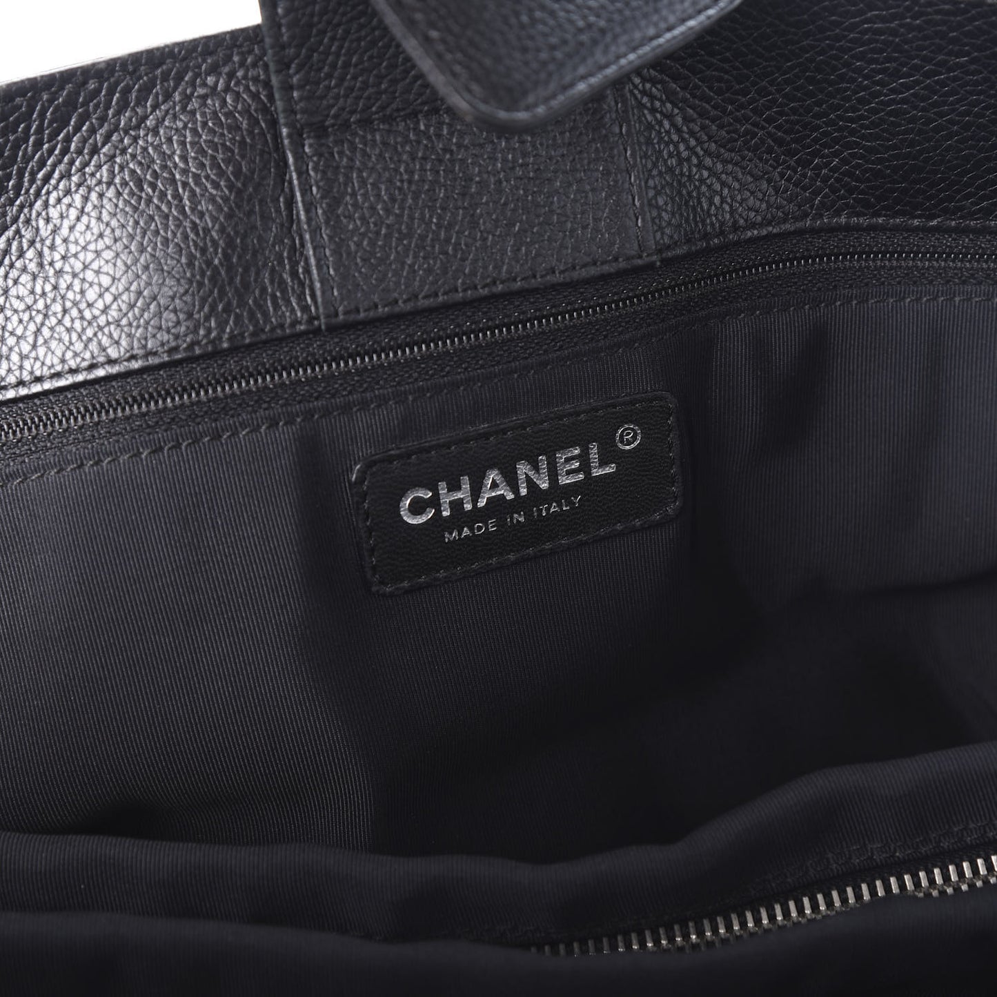 Calfskin Cerf Executive Shopper Tote Black