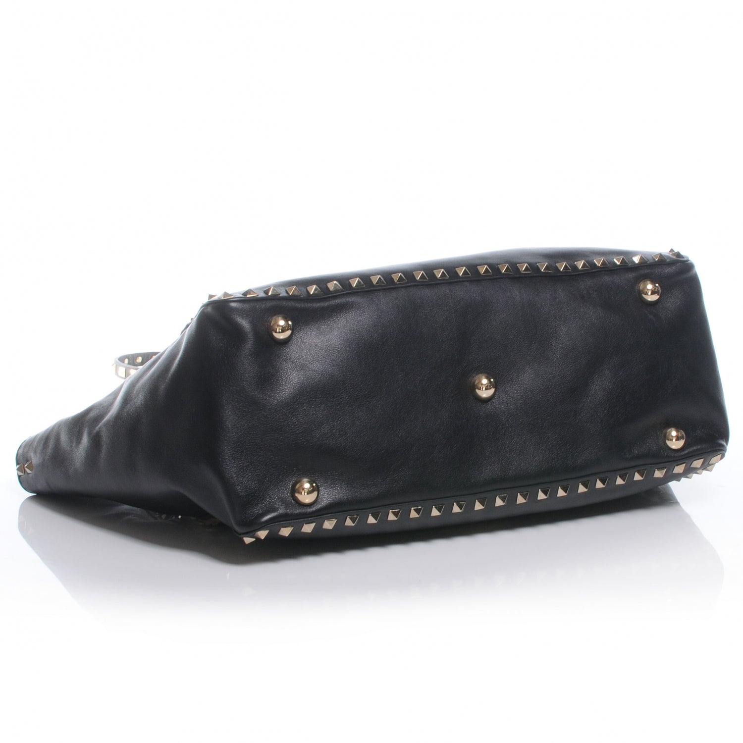 Valentino Garavani Vitello Medium Rockstud Tote Black 4 of 7