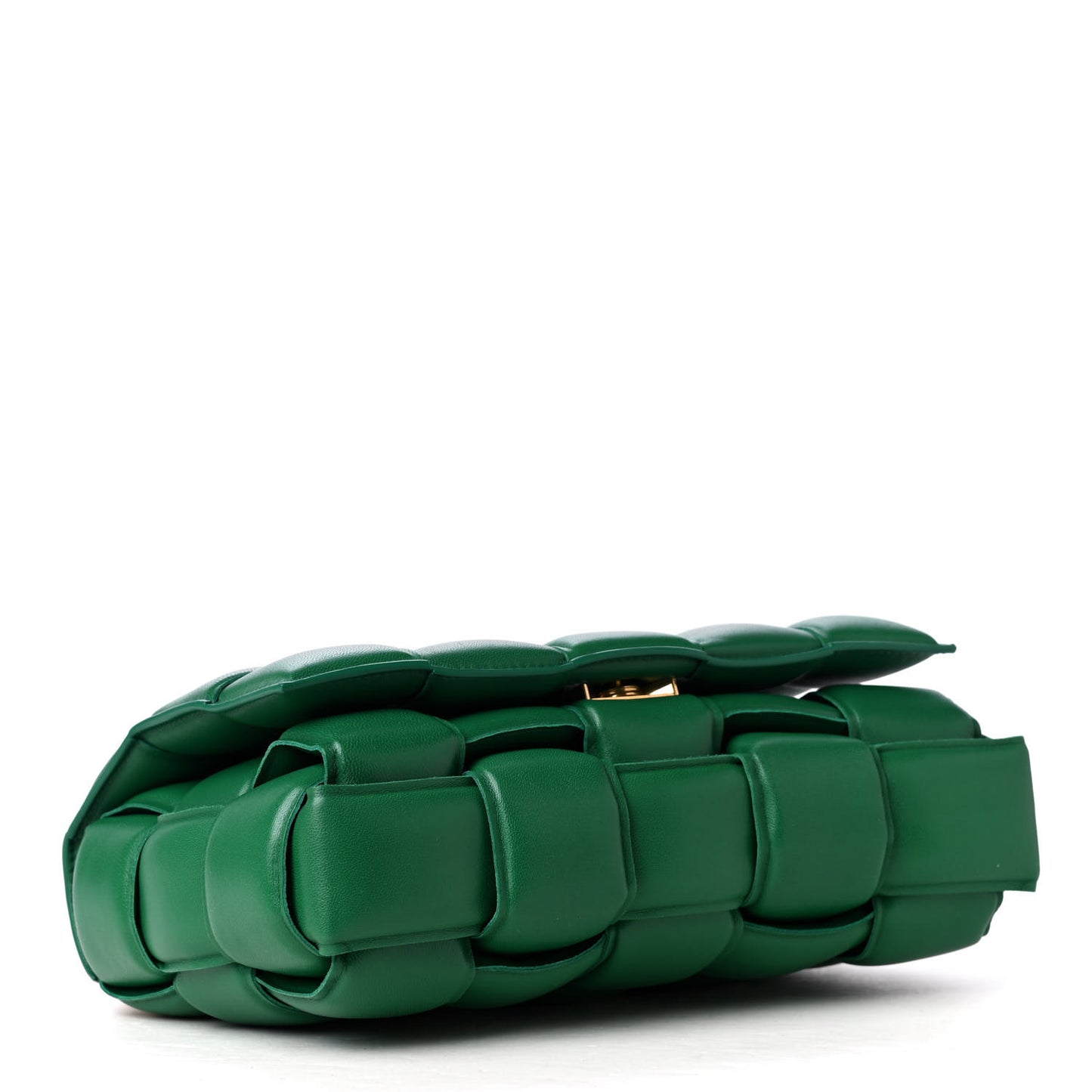 Lambskin Maxi Intreccio Padded Chain Cassette Crossbody Bag Racing Green