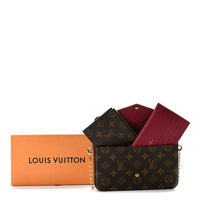 Louis Vuitton Monogram Pochette Felicie Chain Wallet Fuchsia 8 of 9