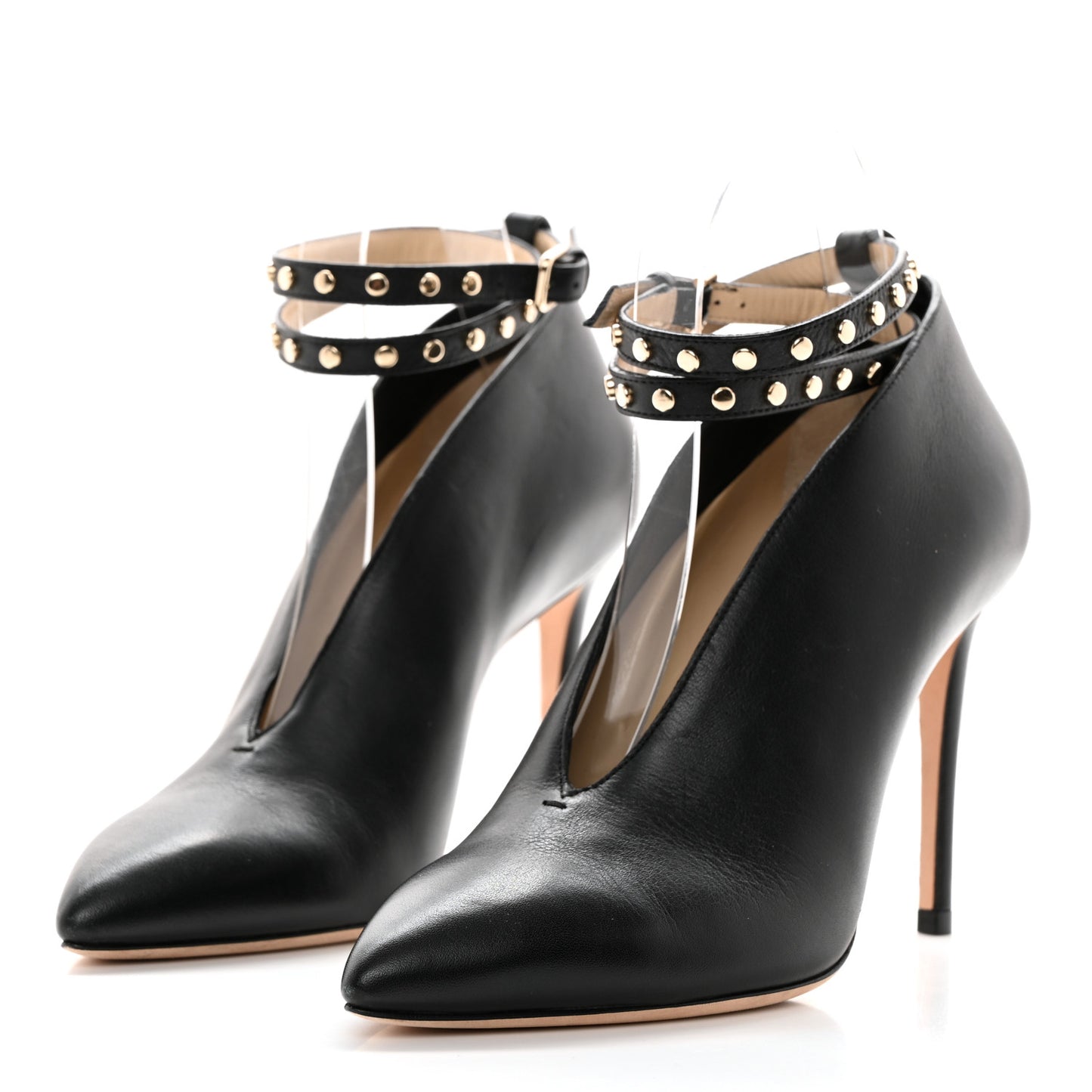 Shiny Calfskin Lark 100 Pumps 36 Black