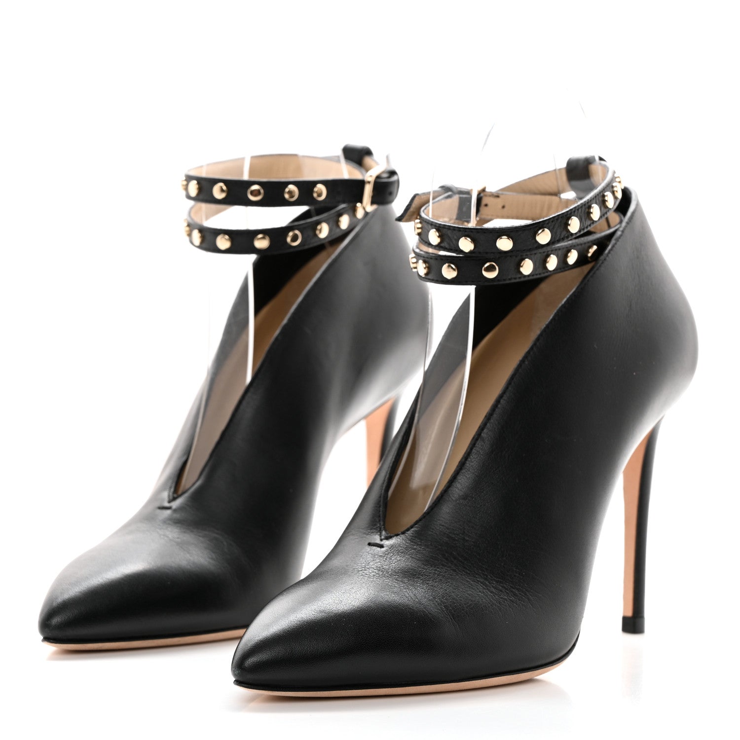 Jimmy Choo Shiny Calfskin Lark 100 Pumps 36 Black 3 of 8