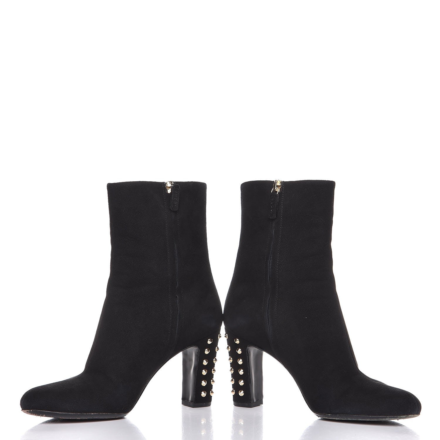 Gucci Suede Studded Melville Heel Ankle Booties 36 Black 12 of 14
