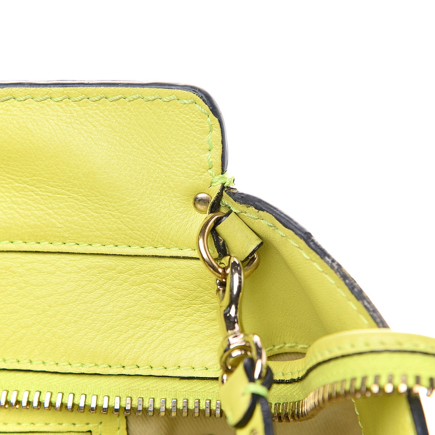 Valentino Garavani Vitello Rockstud Double Handle Tote Yellow Fluo 7 of 20