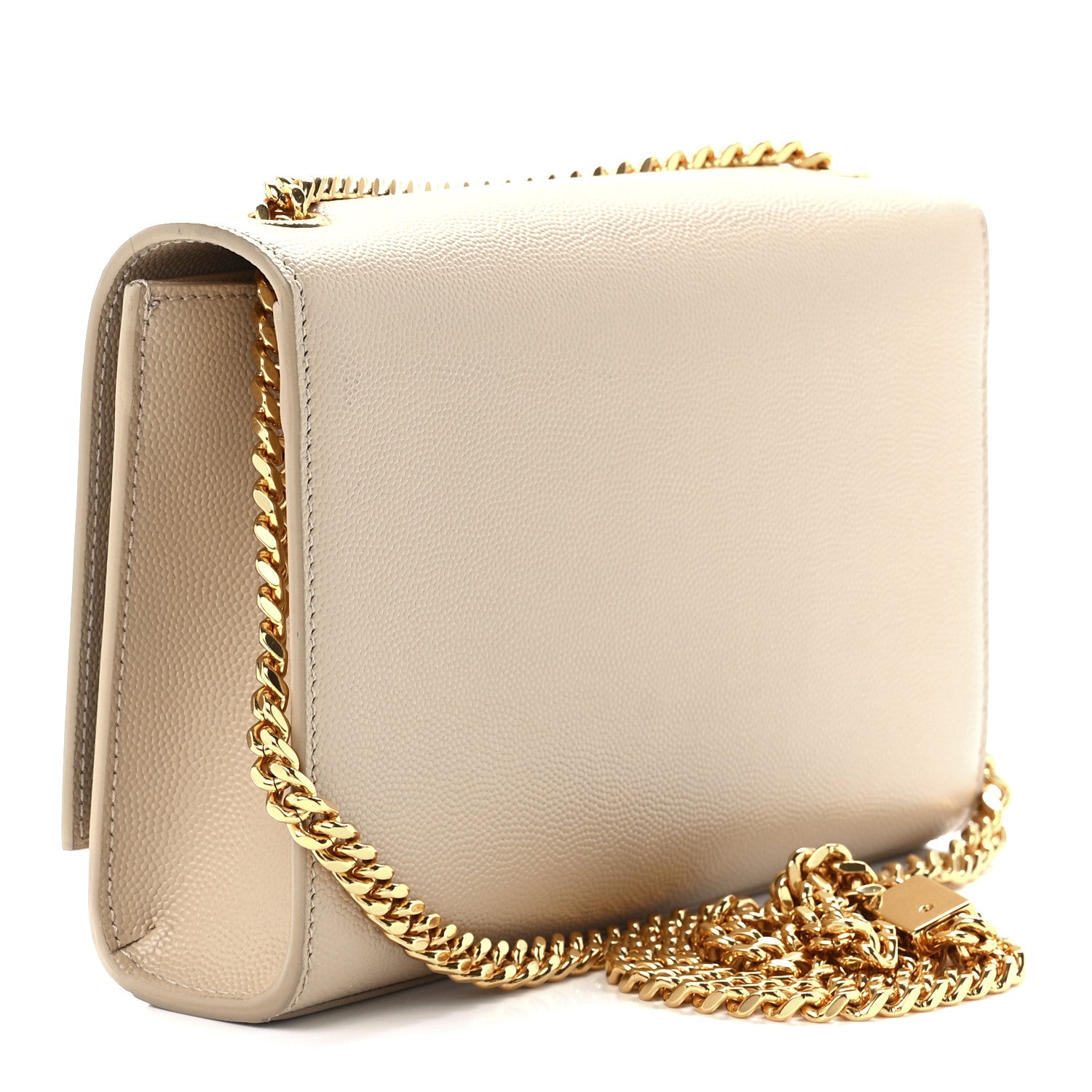 Saint Laurent Grain De Poudre Small Monogram Kate Satchel Nude Powder 3 of 13