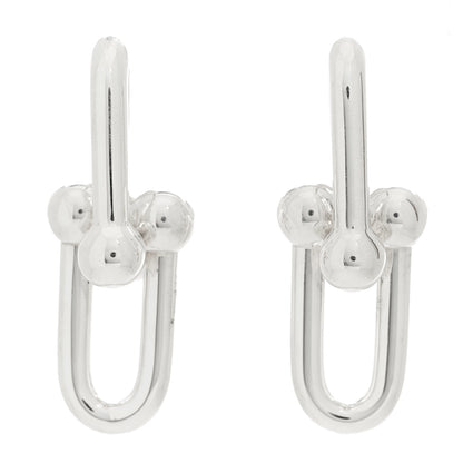 Tiffany Sterling Silver Large HardWear Link Earrings 1 of 5