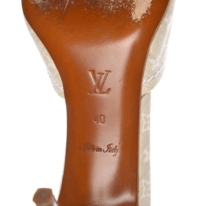 Louis Vuitton Mini Lin Bow Mules 40 Dune 8 of 12
