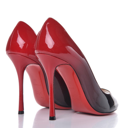 Christian Louboutin Patent Degrade Yootish 100 Pumps 36 Black Red 4 of 9