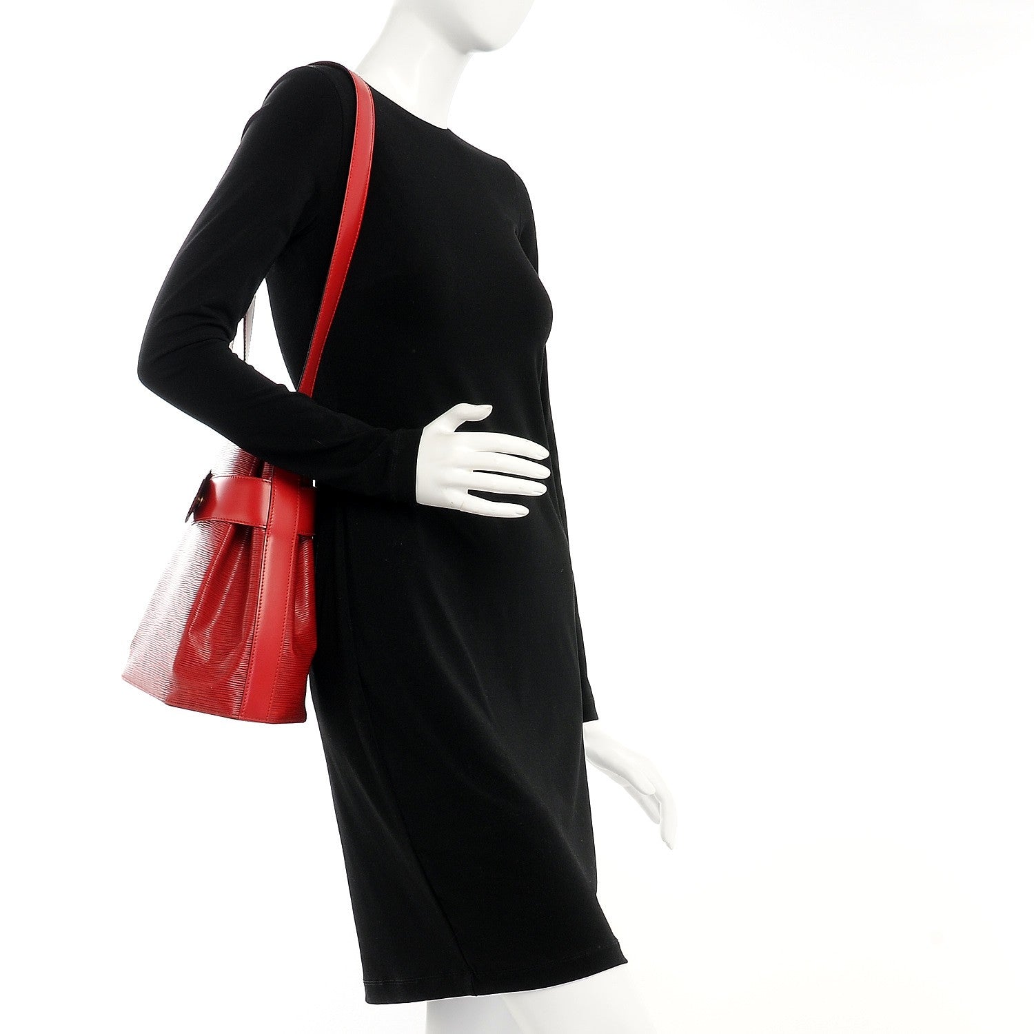 Louis Vuitton Epi Sac D'Epaule Castillan Red 2 of 14