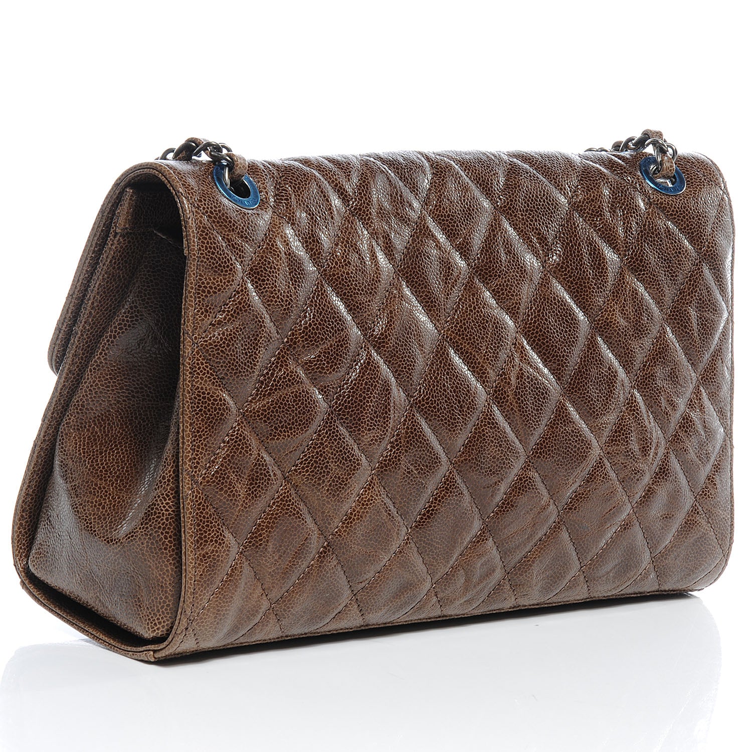 Chanel Caviar CC Crave Jumbo Flap Brown 3 of 8