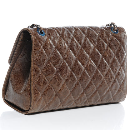 Chanel Caviar CC Crave Jumbo Flap Brown 3 of 8