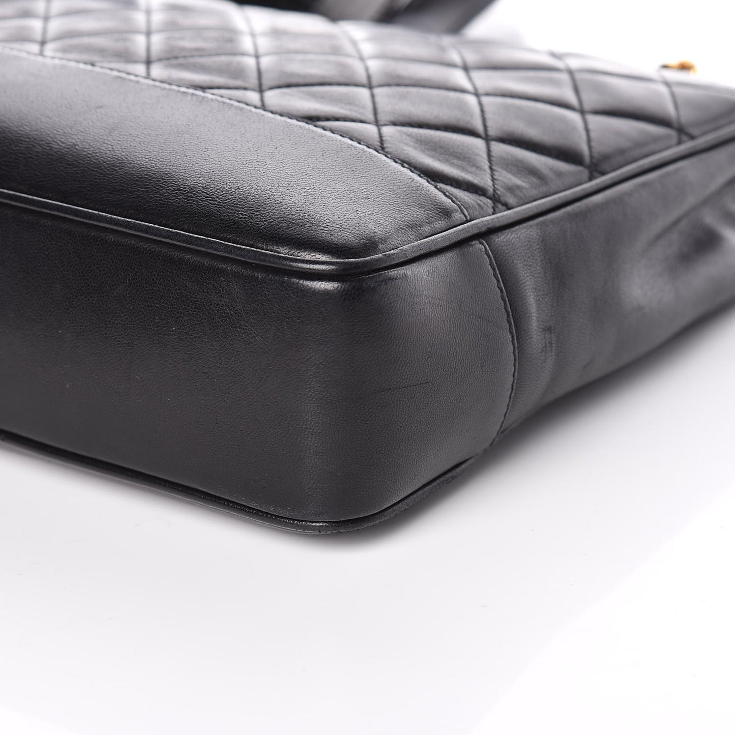 Lambskin Quilted Shoulder Bag Black