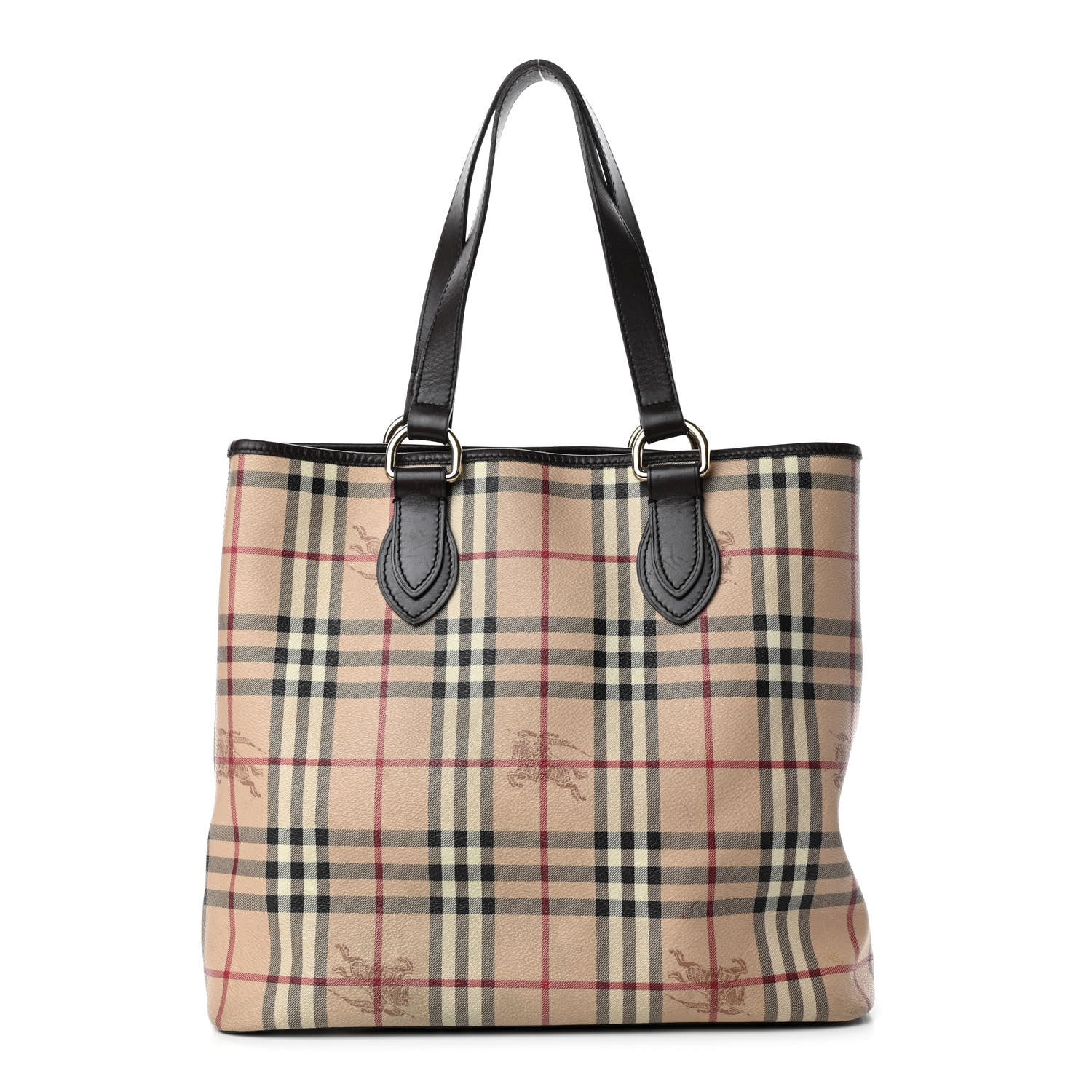 Burberry Haymarket Check Medium Onslow Tote Chocolate 1 of 4