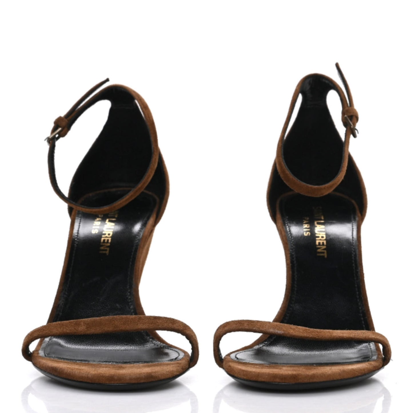 Suede Lila Wedge Sandals 35.5 Brown