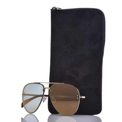 Celine Acetate Mirror Aviator Sunglasses CL41391/S Gold Grey 8 of 8