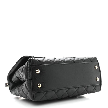 Chanel Caviar Lizard Embossed Quilted Mini Coco Handle Flap Black 4 of 8
