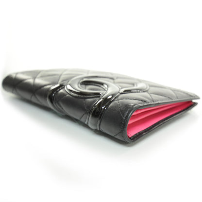 Chanel Calfskin Quilted Cambon Quilted Yen Wallet Black 5 of 9