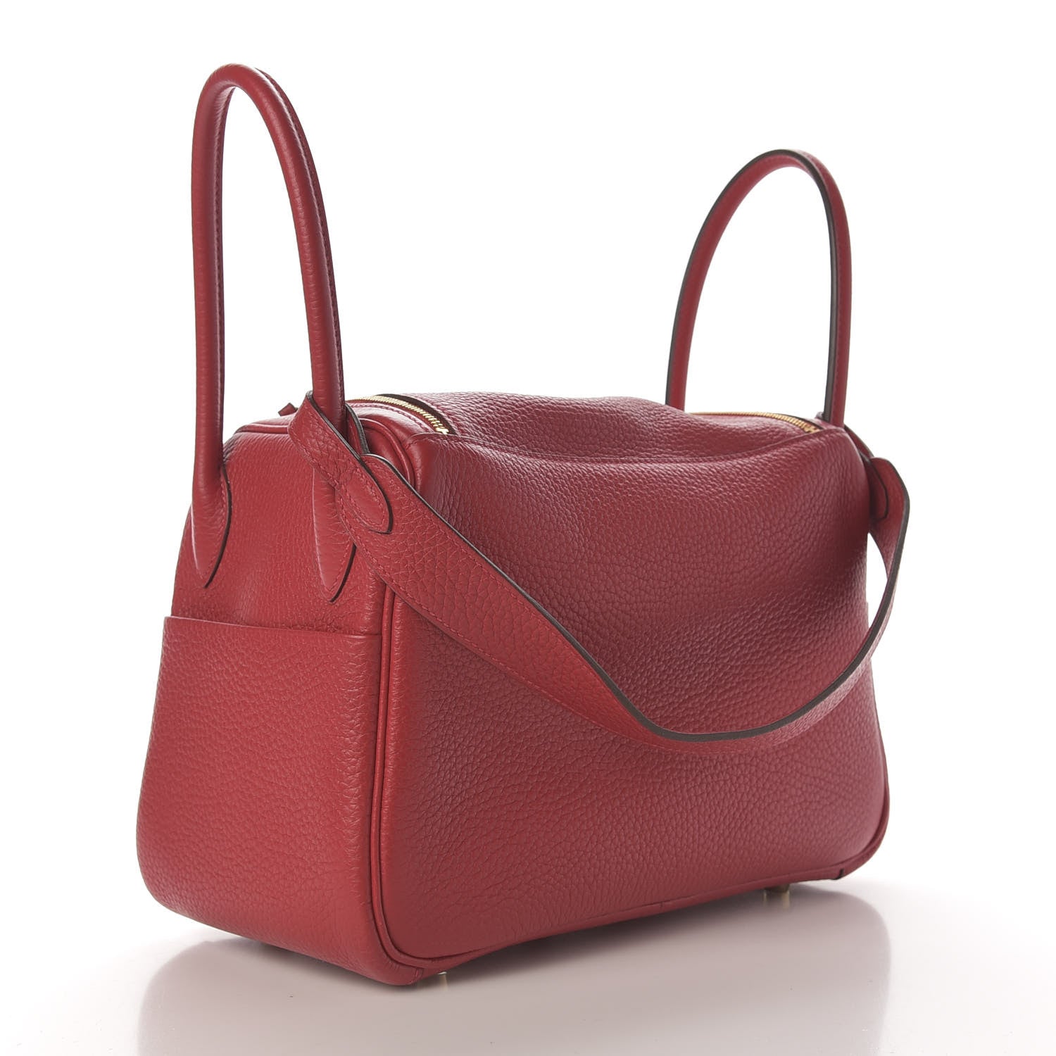 Hermes Taurillon Clemence Lindy 26 Rouge Casaque 3 of 10