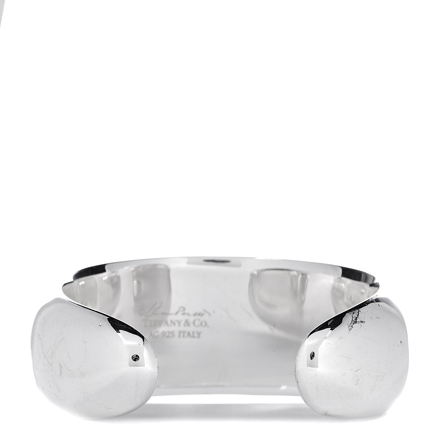 Tiffany Sterling Silver Elsa Peretti Faceted Cuff Bracelet 3 of 4