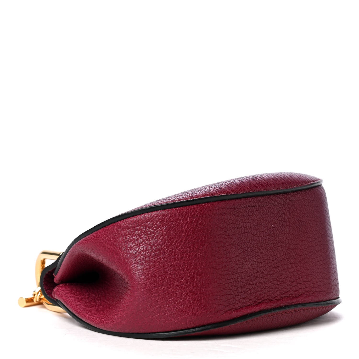 Chloe Grained Lambskin Nano Drew Shoulder Bag Wine Purple 3 of 4