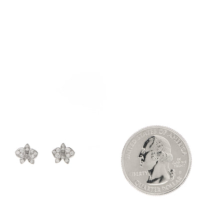 Cartier 18K White Gold Diamond Caresse D'Orchidees Par Cartier Earrings 2 of 5