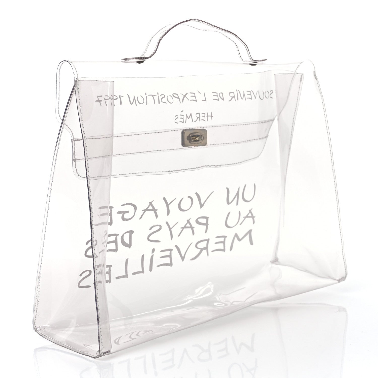 Hermes Vinyl Souvenir De L'Exposition Kelly Transparent 3 of 10