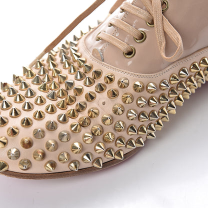 Christian Louboutin Nappa Freddy Spikes Donna Flat Sneakers 39.5 Poudre 17 of 17