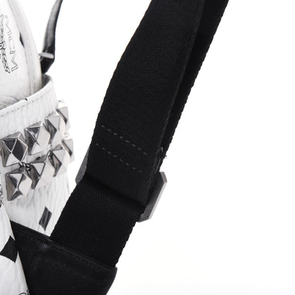 MCM Visetos Small Side Stud Stark Backpack White 18 of 19