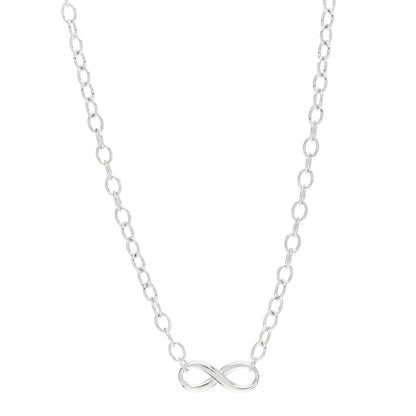 Tiffany Sterling Silver Narrow Infinity Link Necklace 1 of 4