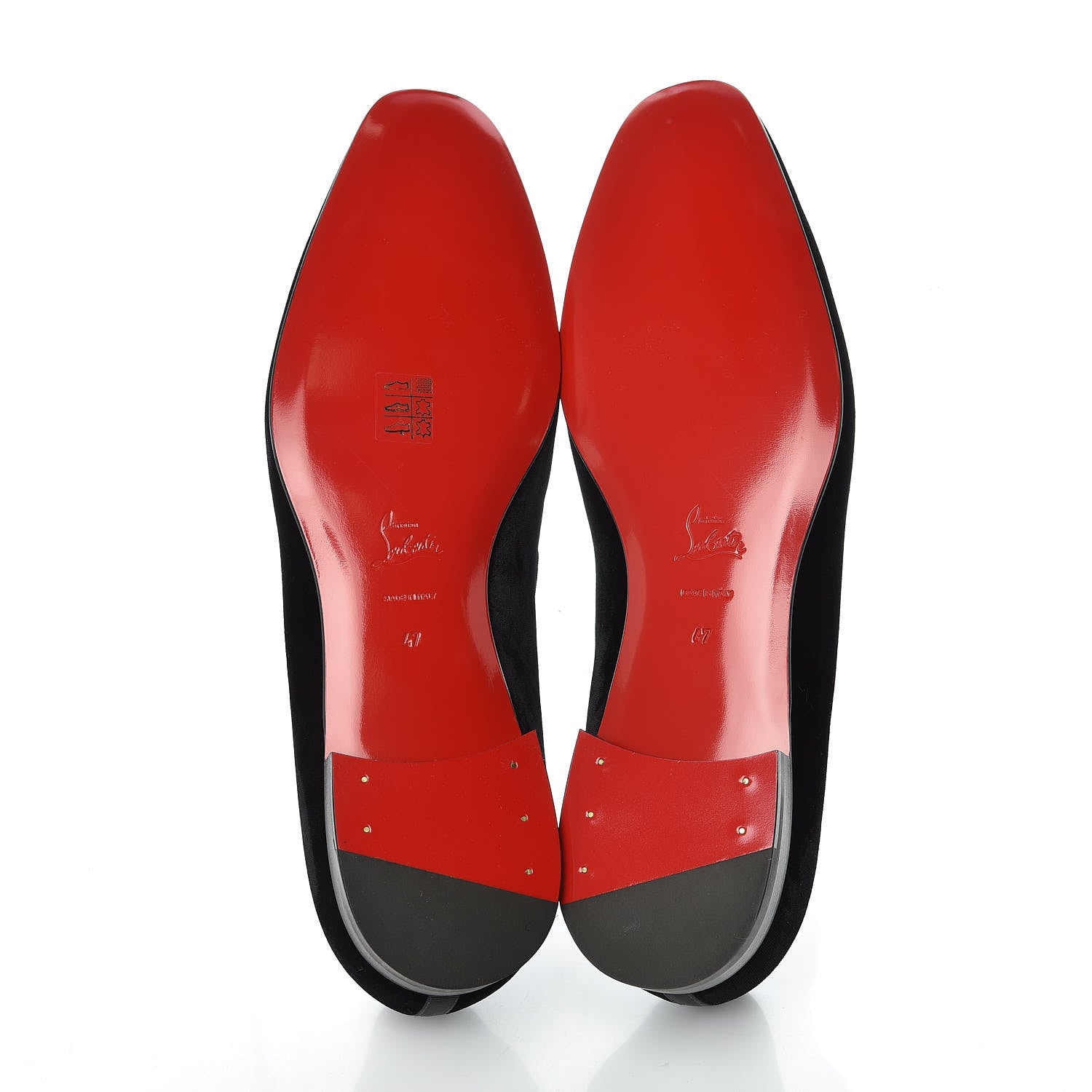 Christian Louboutin Velvet Rivalion Mens Slippers 47 Black 5 of 9